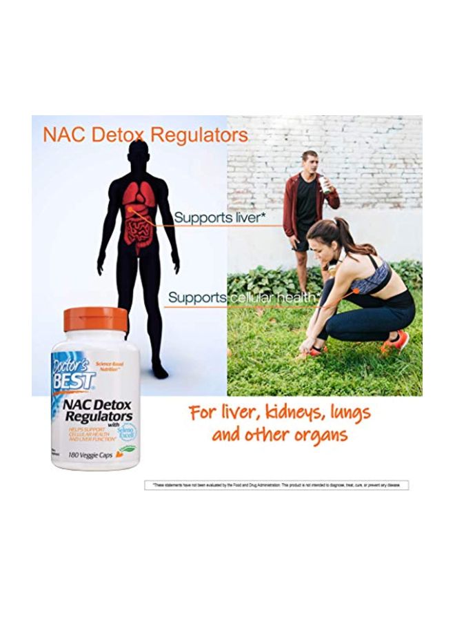 Nac Detox Regulators With Seleno Excell Supplement - 180 Capsules