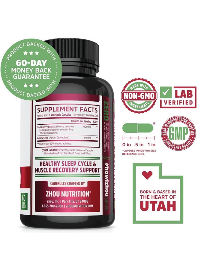 Advanced Uric Acid Cleanse Dietary Supplement - Tart Cherry - 60 Capsules