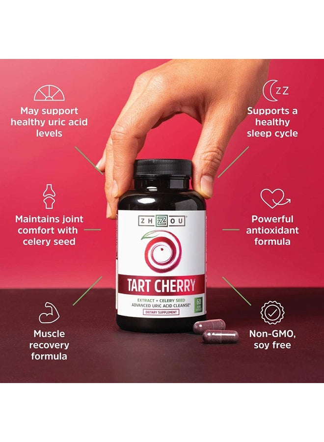 Advanced Uric Acid Cleanse Dietary Supplement - Tart Cherry - 60 Capsules