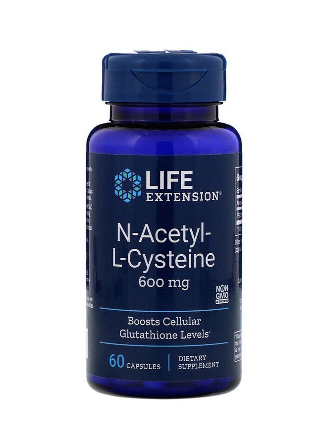 Pack Of 4 N-Acetyl L-Cysteine 600mg Dietary Supplement - 240 Veg Capsules