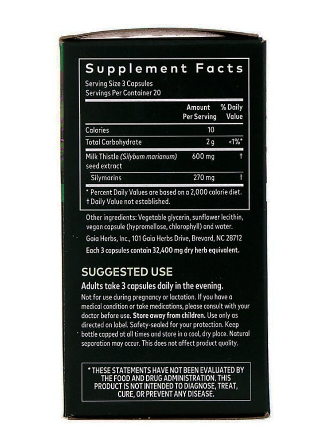 Milk Thistle Seed - 60 Vegan Liquid Phyto-Caps