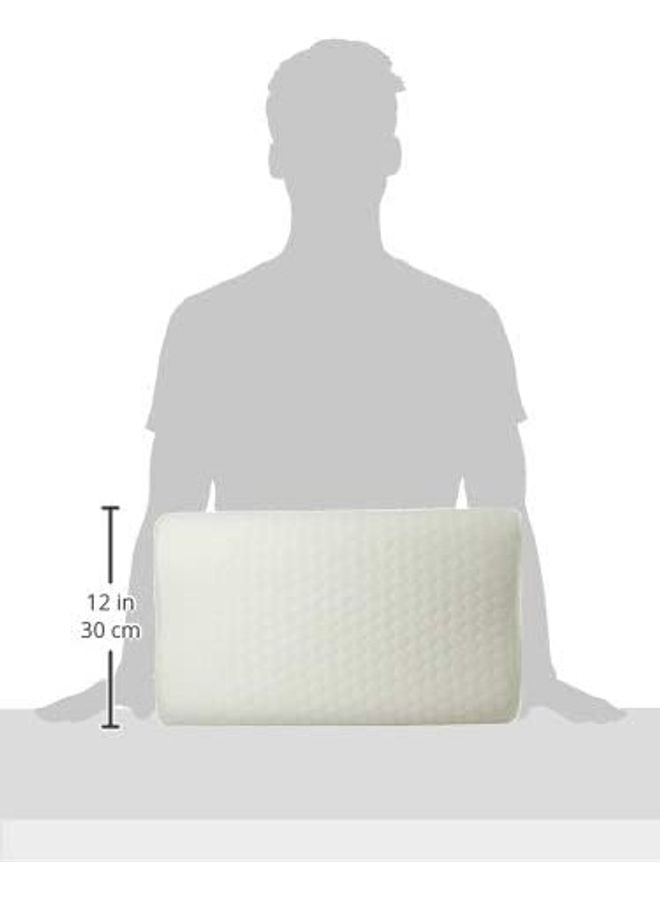 Protective Orthopedic Contour Pillow Memory Foam White 50 x 30 x 10cm