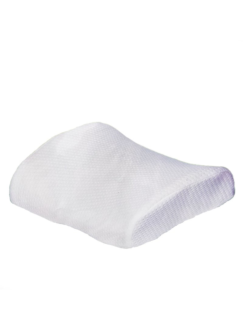 Memory Foam Lumbar Support Pillow, 36 x 33 x 12 cm, White