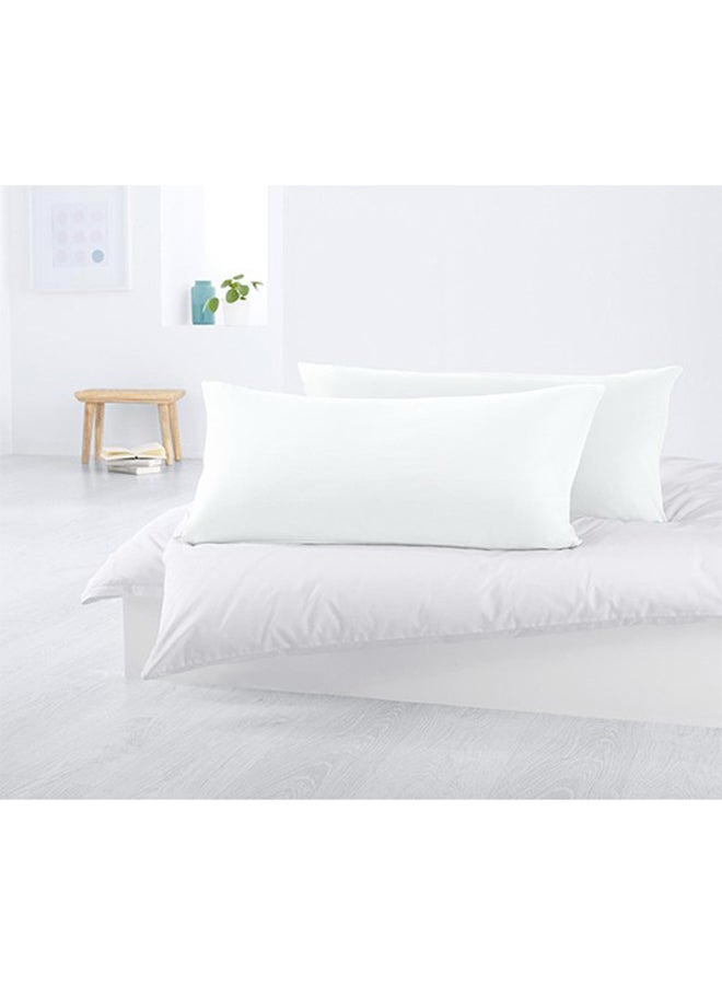 Pack Of 2 Jersey Pillow Cover cotton White 80 x 40cm