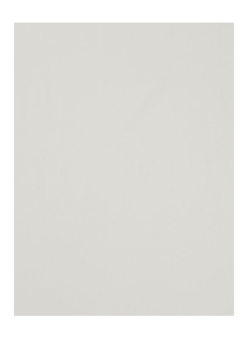 Percale Flat Sheet with Pillow Case Cotton Ivory