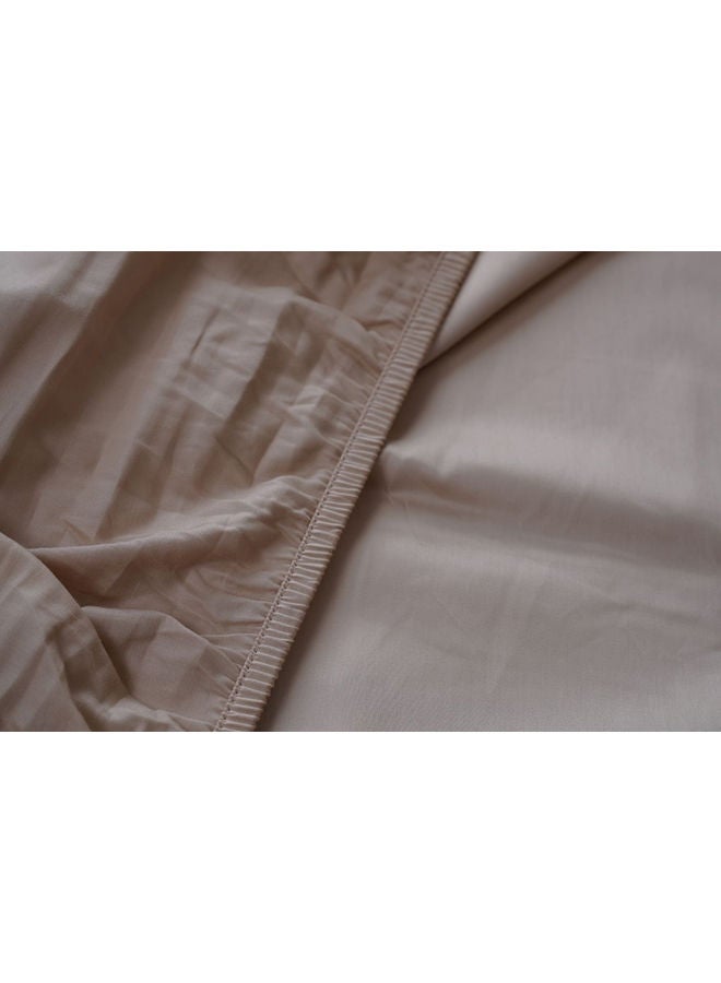 Indulgence Fitted Sheet Light Brown 160x200+33 cm