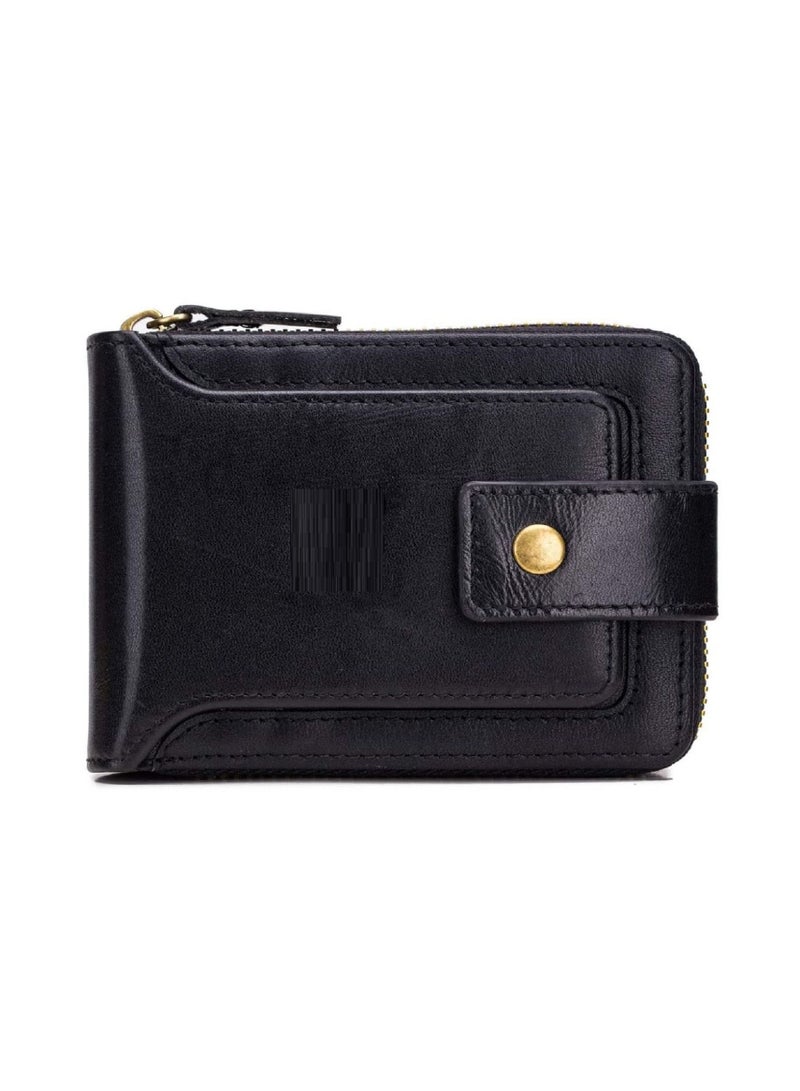 Mens Genuine Leather Wallet For Men Black