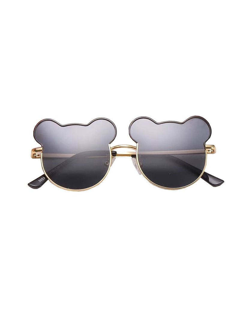 Cute Bear Children's Fashion Sunglasses, Ocean Sun Metal Glasses