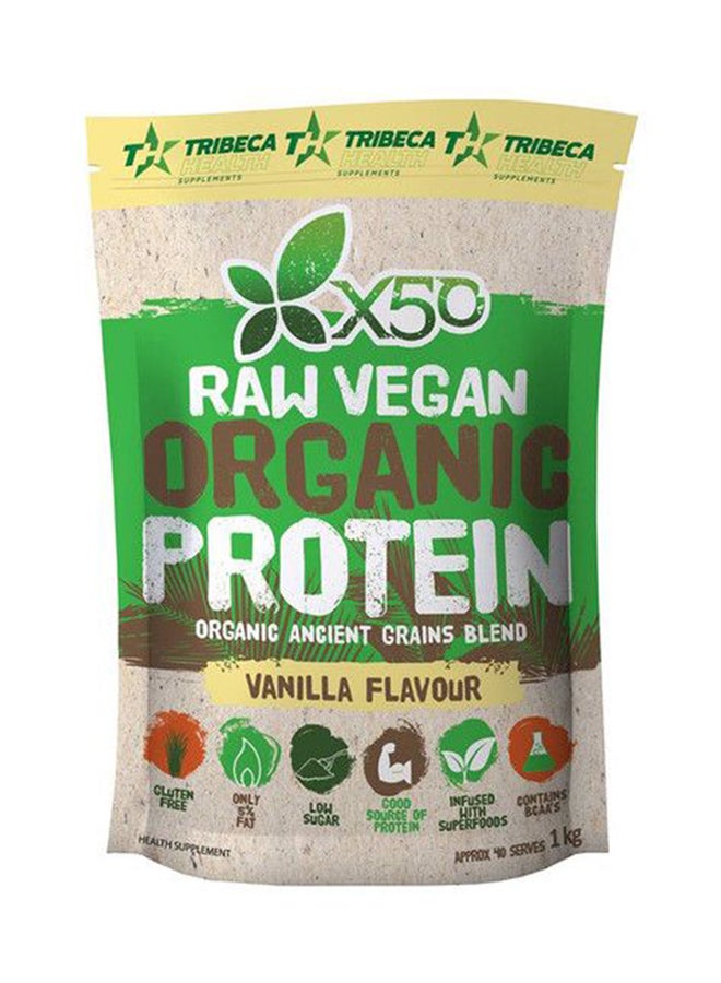 X50 Raw Vegan Organic Protein Vanilla 1 Kg
