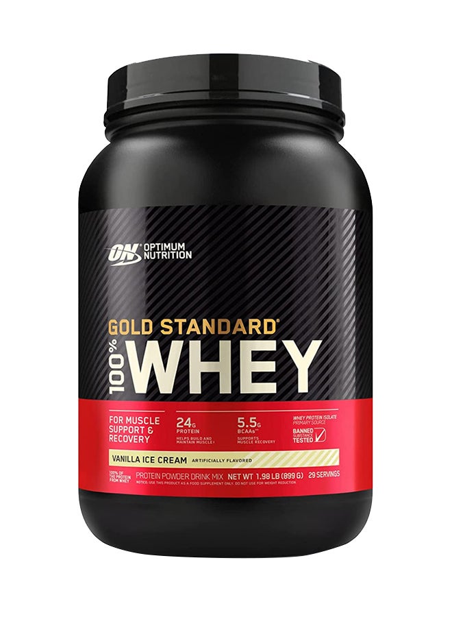Gold Standard 100% Whey Protein Powder-Vanilla Ice Cream-29 Servings 899 G