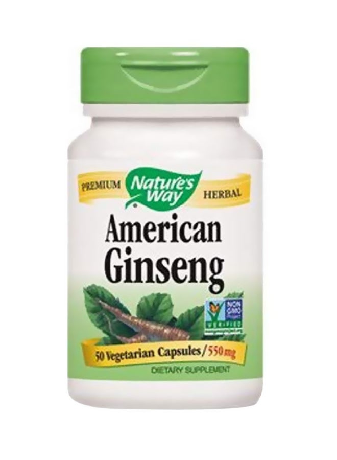 Dietary Supplement American Ginseng - 50 Capsules