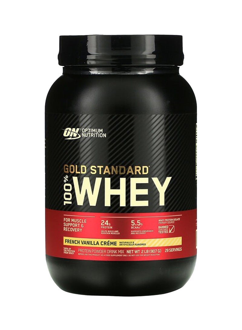 Gold Standard 100% Whey Protein Powder French Vanilla Crème 907 Grams, 29 Servings