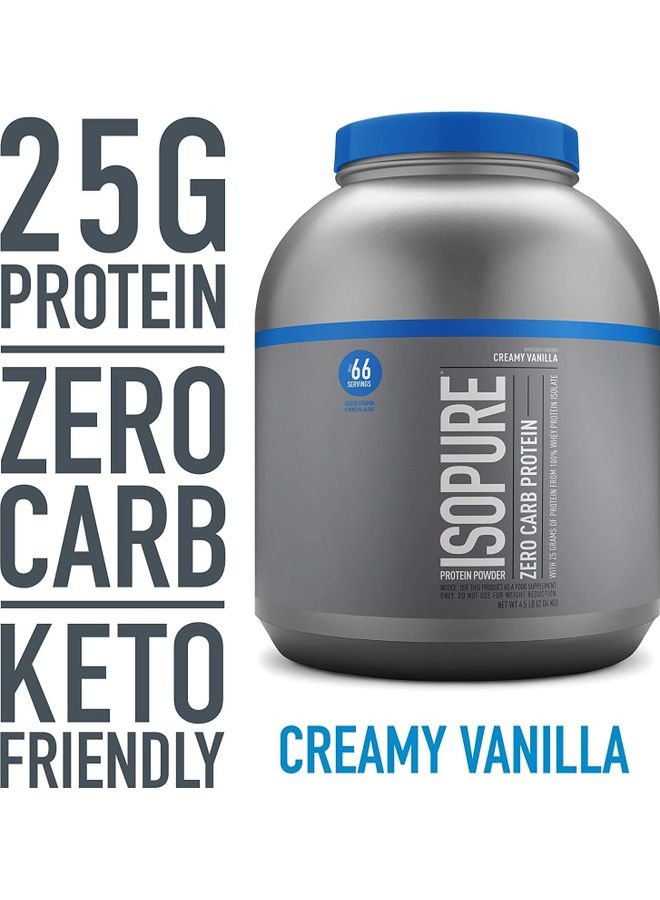 Isopure Zero Carb Protein Powder Creamy Vanilla 4.5lbs