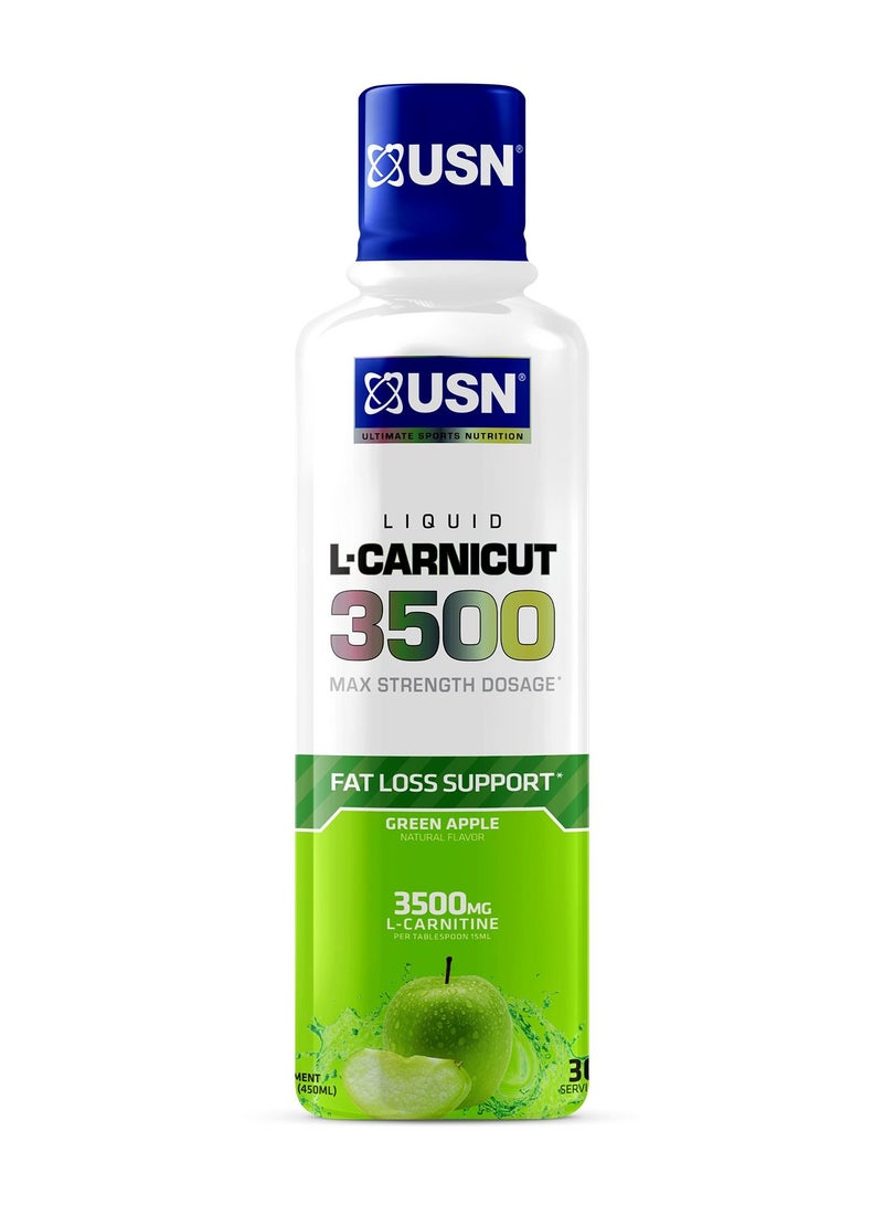 USN L-Carnicut 3500 Mx Strength Dosage Green Apple