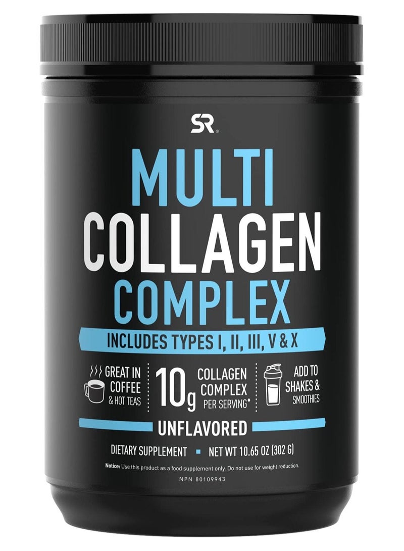 Multi Collagen  Complex Type I, II, III, V, X Unflavored  302g