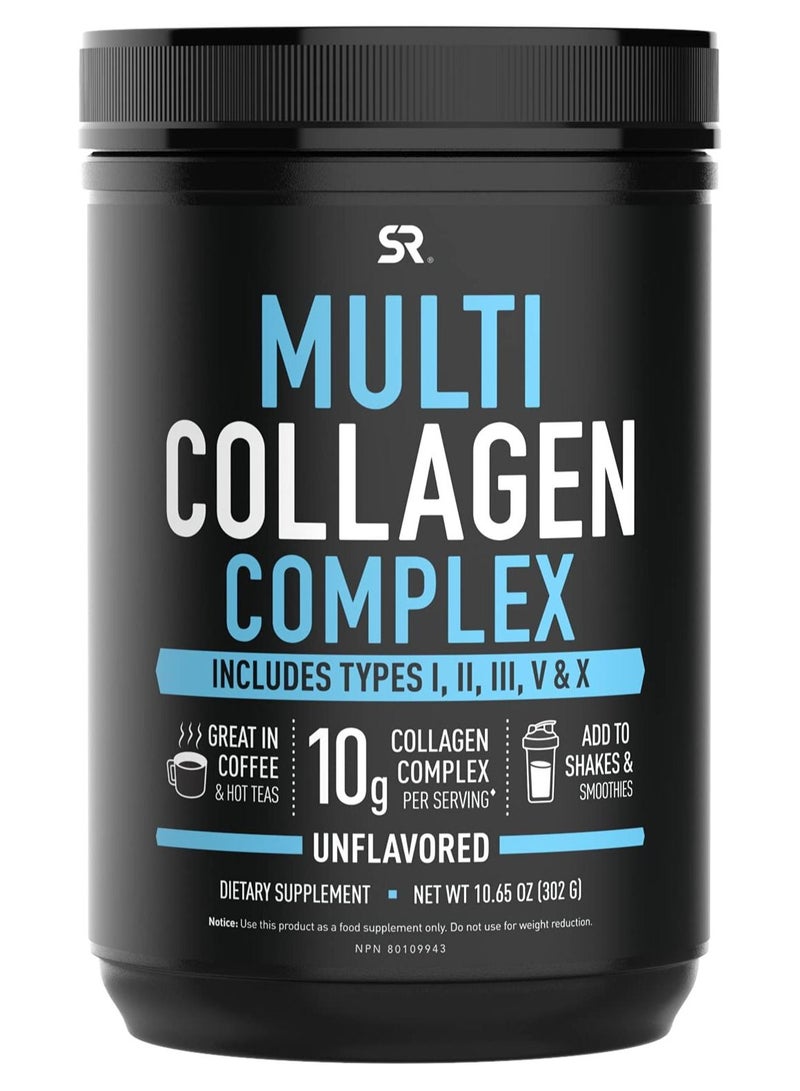 Multi Collagen Complex Type I, II, III, V, X Unflavored 302g