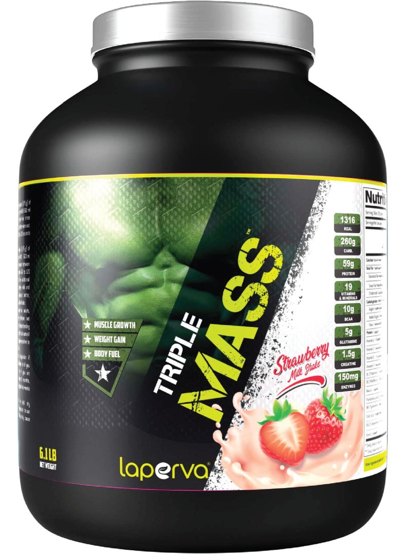 Triple Mass Milk Shake - Strawberry 6.1 LB