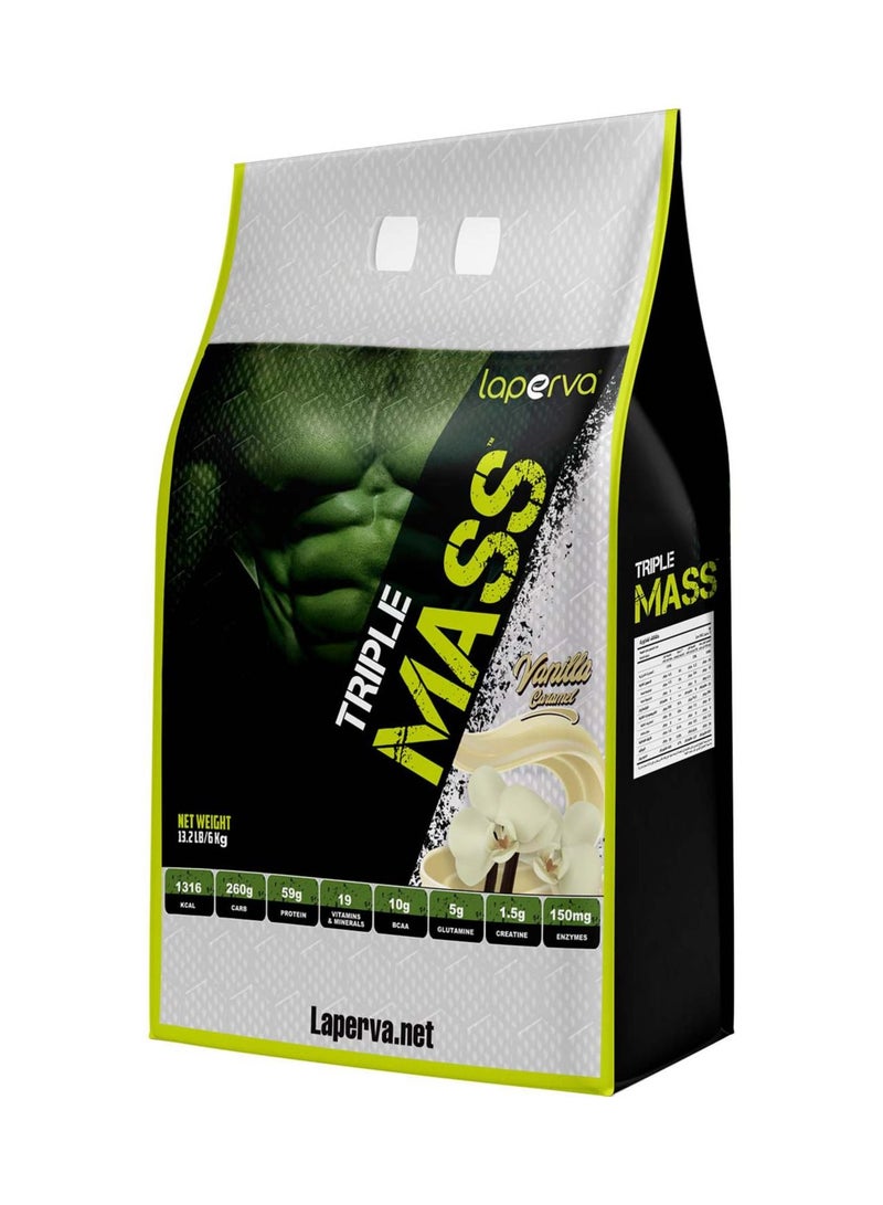 Laperva Triple Mass Gainer, Vanilla Caramel Flavor - 13.2lb