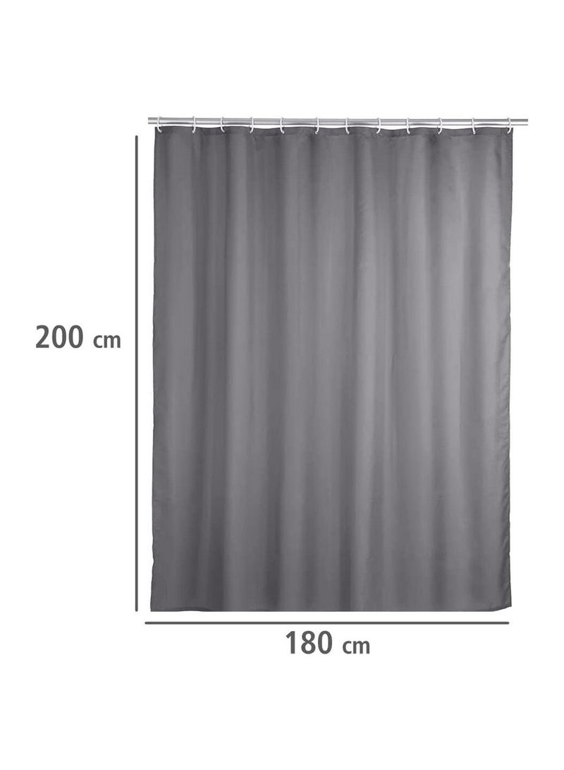 Shower Curtain 180 x 200 cm Grey Anti Mould