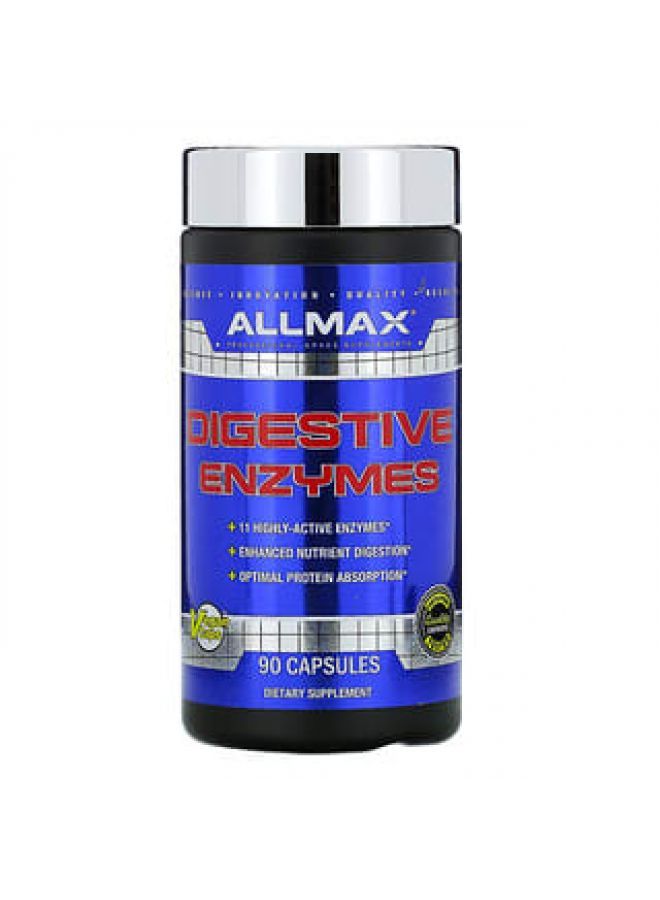 ALLMAX Nutrition Digestive Enzymes + Protein Optimizer 90 Capsules