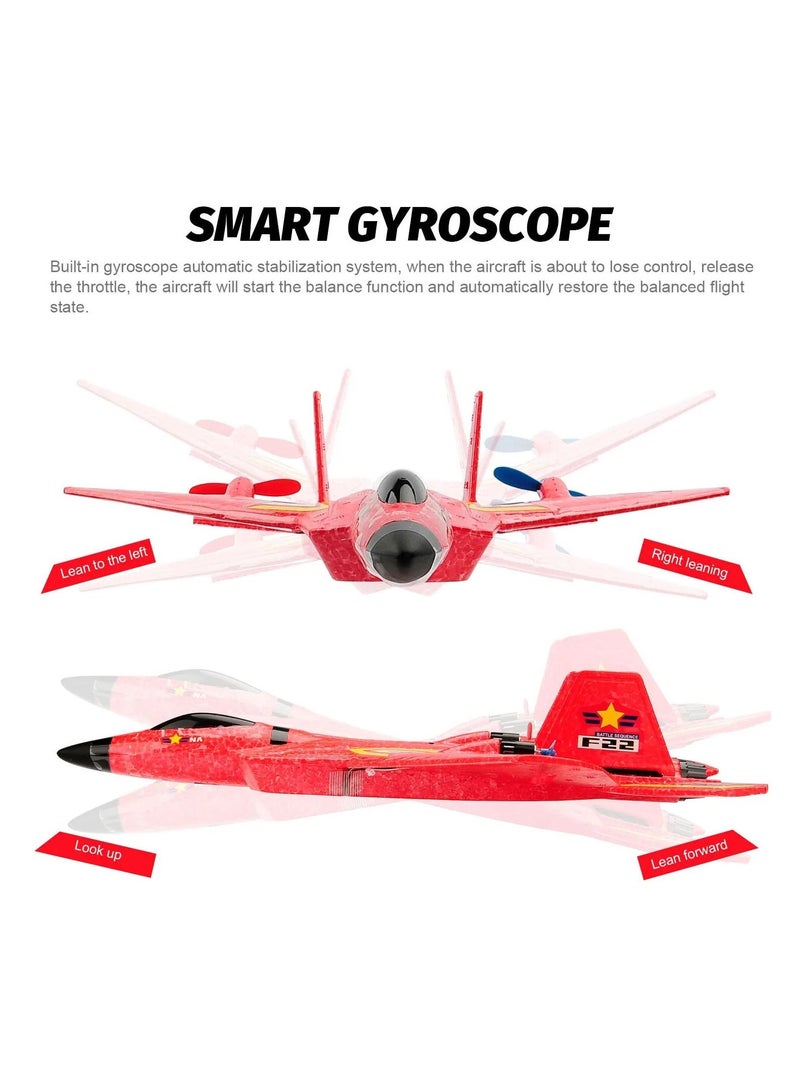 F22 2.4G Remote Control RC Plane 2CH 3-Axis Gyro Airplane Glider LED Fighter Toy