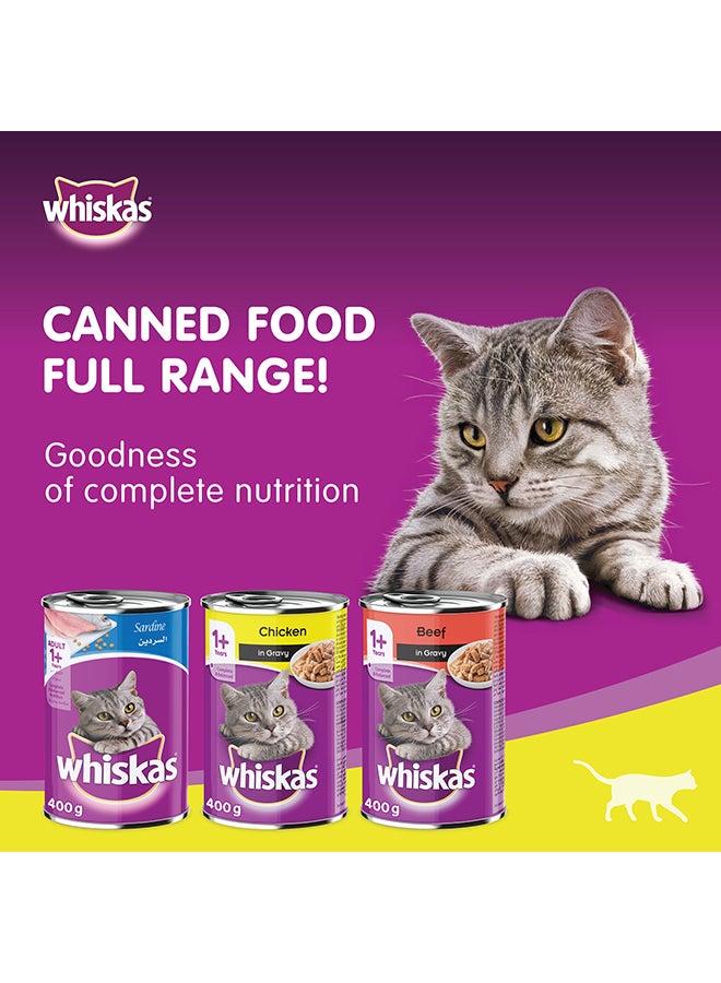 Chicken In Gravy Wet Cat Food Can, Pack Of 24 400grams