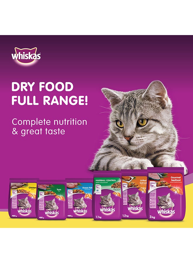 Chicken Dry Cat Food Bag Pack Of 15 480grams