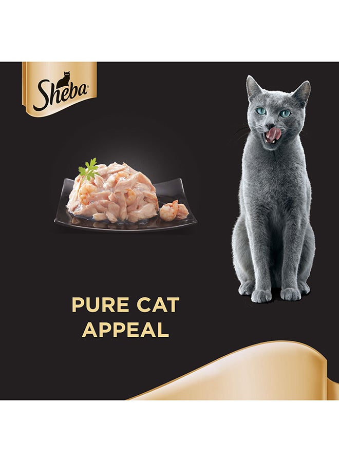 Flaked Tuna Topped With Salmon Wet Cat Food Can 85g Pack of 24