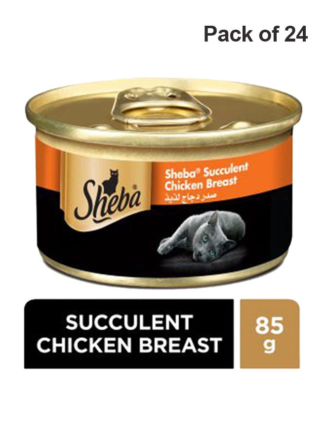 Succulent Chicken Breast Wet Cat Food Can 85g Pack of 24