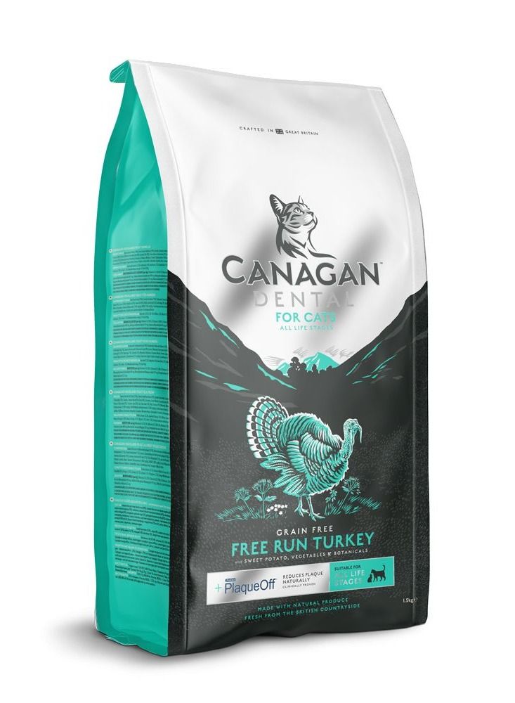 Canagan Free Run Turkey Dental Dry Cat Food 4Kg