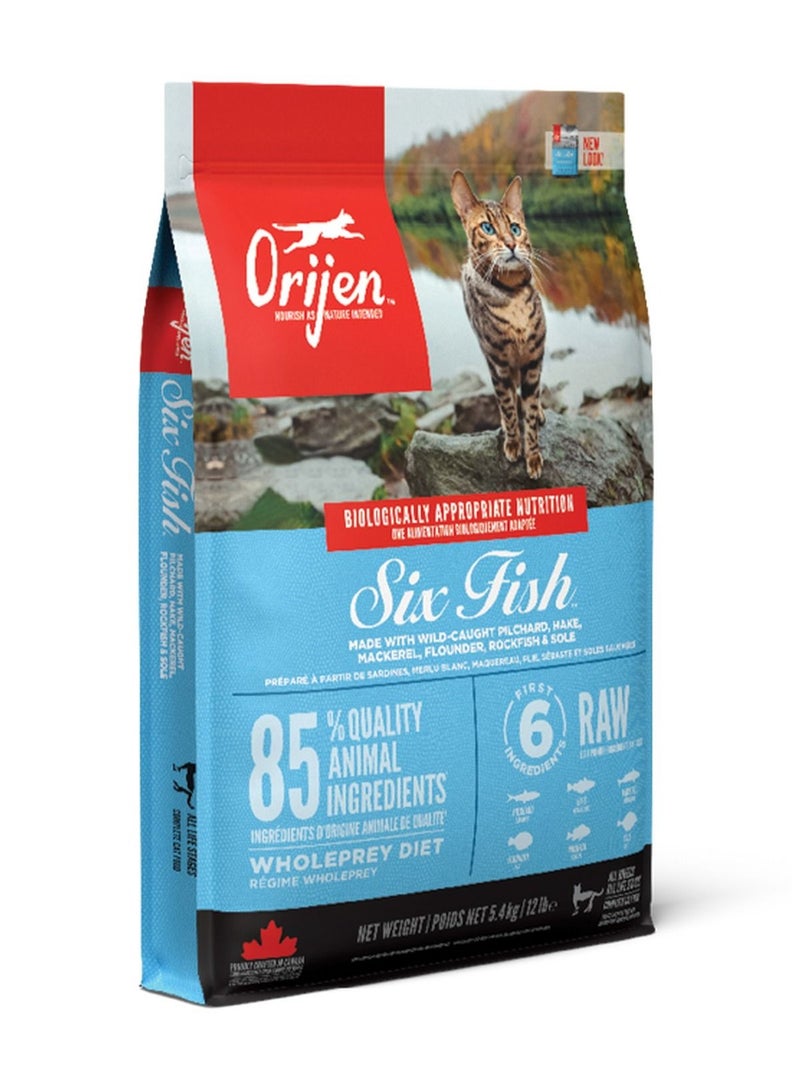 Orijen Six Fish Cat And Kitten Dry Food 5.4Kg