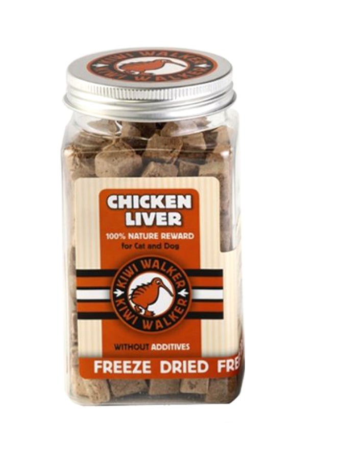 Freeze Dried Snack Chicken Liver Cubes Brown 105grams