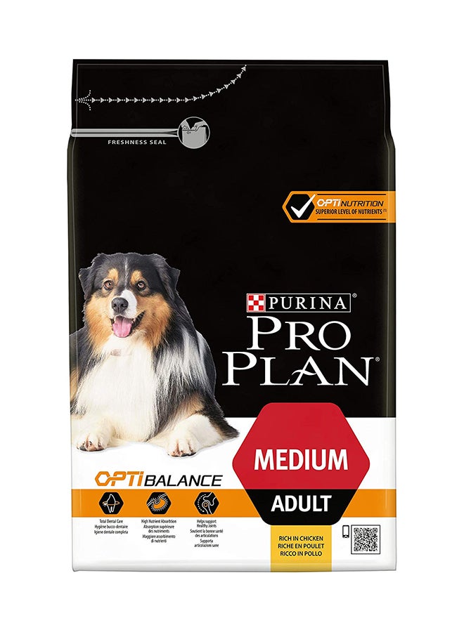 Medium Adult Dog Chicken Dry Food Brown 3 kg