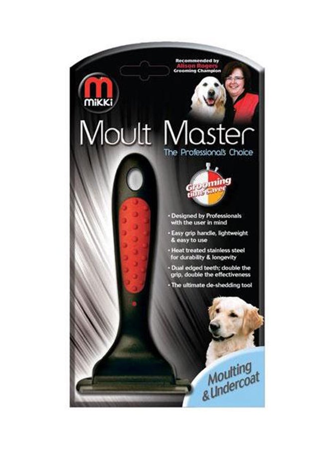 Moult Master For Professional Moulting & Undercoat Black/Red L