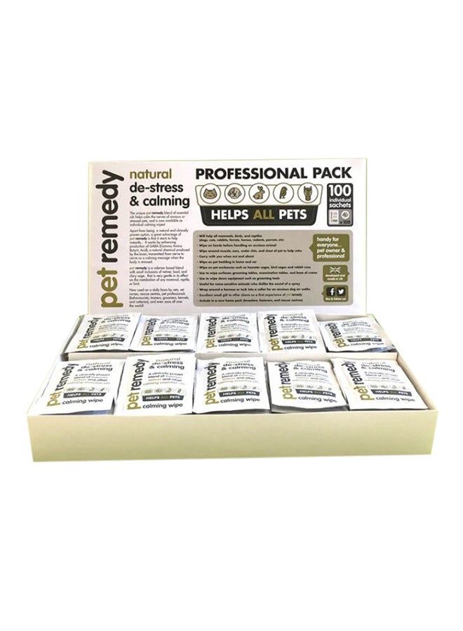 Pet Remedy Calming Wipes (Pro 100 Sachets)