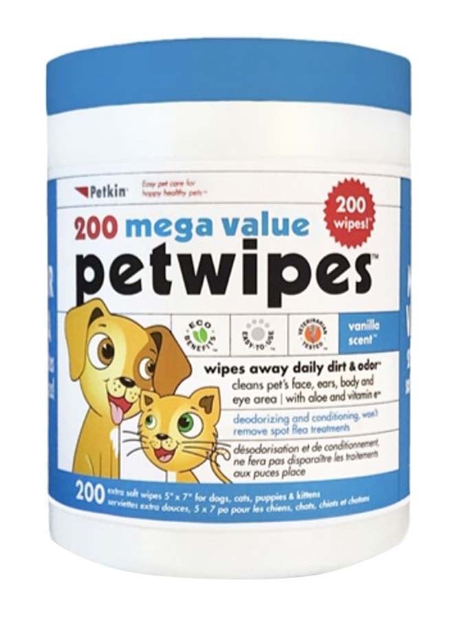 200-Count Mega Value Petwipes White 7 x 5inch