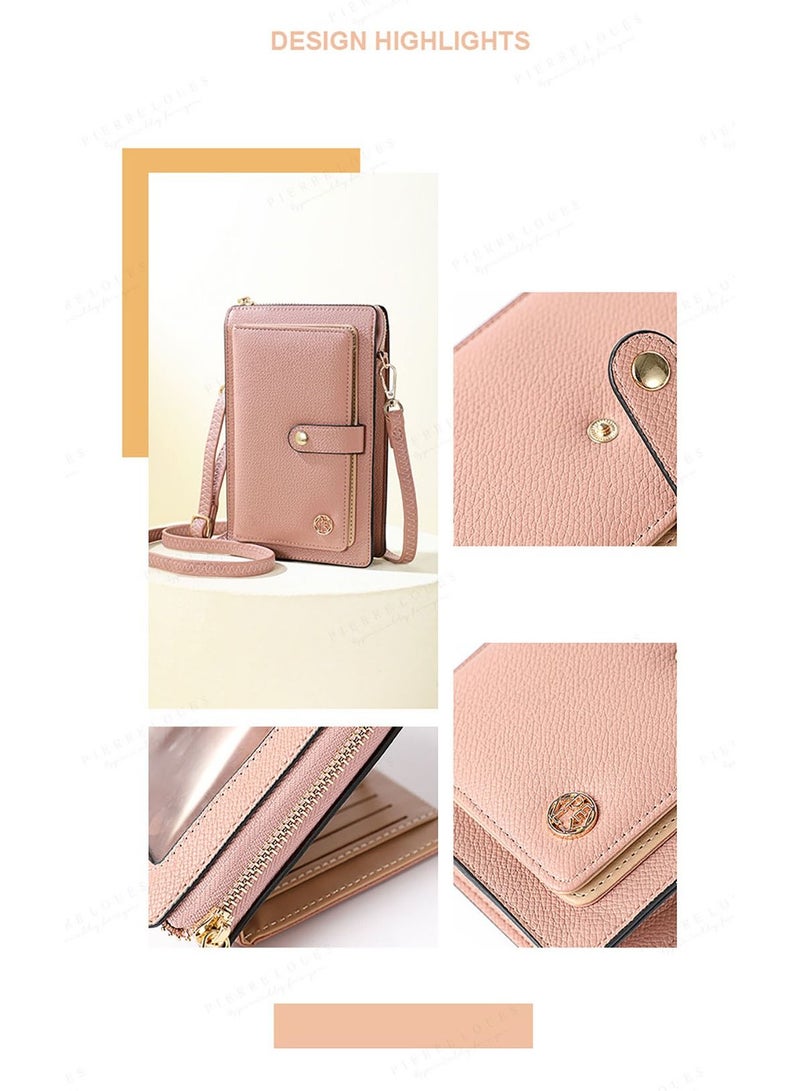 Phone Bag For Women Crossbody,Phone Bag,Small Mobile Phone Crossbody Bag,Purse With Shoulder Strap，PU Leather,Cellphone Wallet ,Handbags,Touch Screen Mini Cell Phone With Crossbody Straps Bag