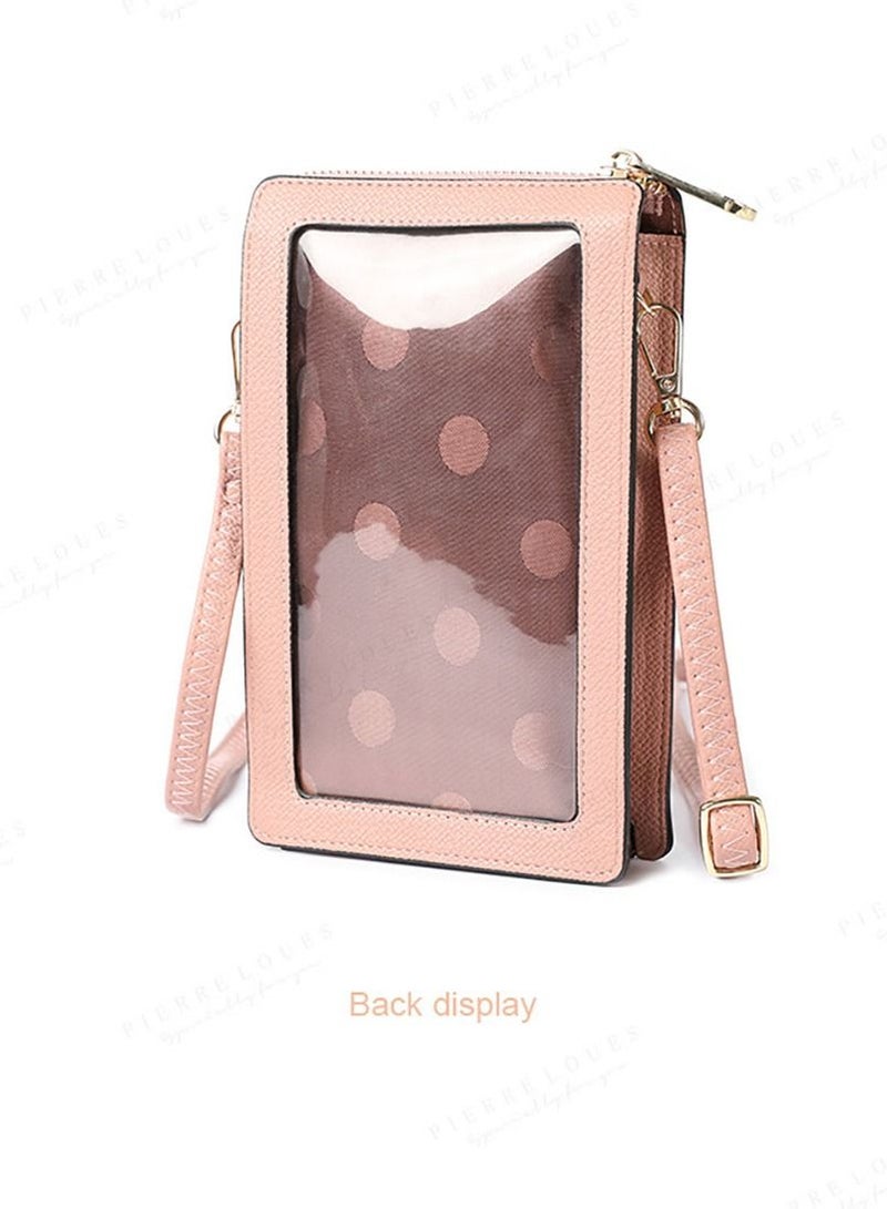 Phone Bag For Women Crossbody,Phone Bag,Small Mobile Phone Crossbody Bag,Purse With Shoulder Strap，PU Leather,Cellphone Wallet ,Handbags,Touch Screen Mini Cell Phone With Crossbody Straps Bag