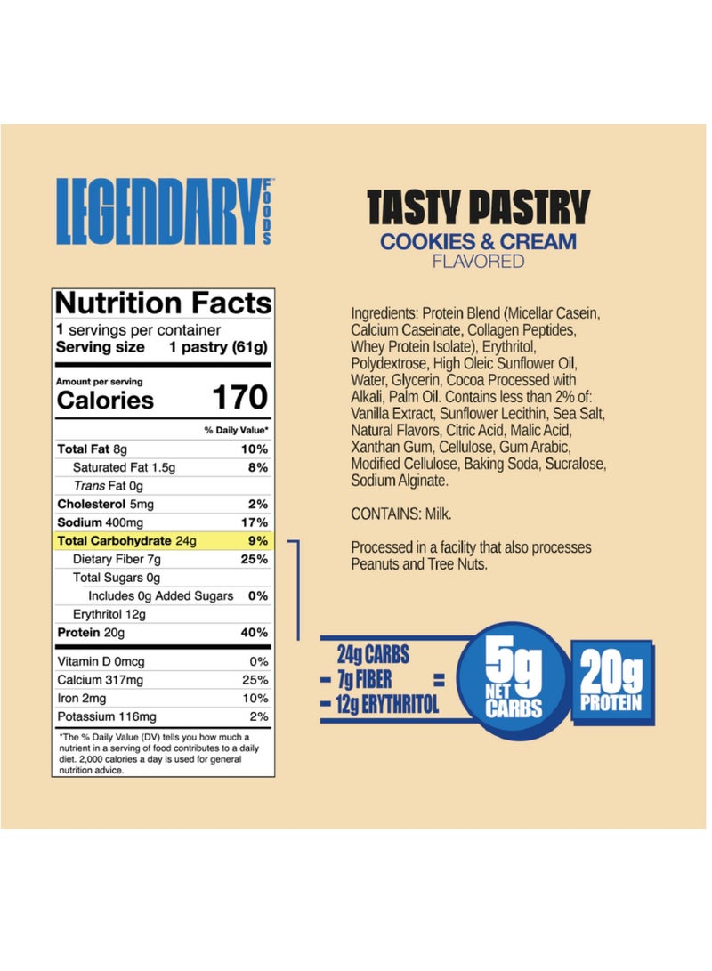 Tasty Pastry 61g Cookies & Cream ( 1x10 )