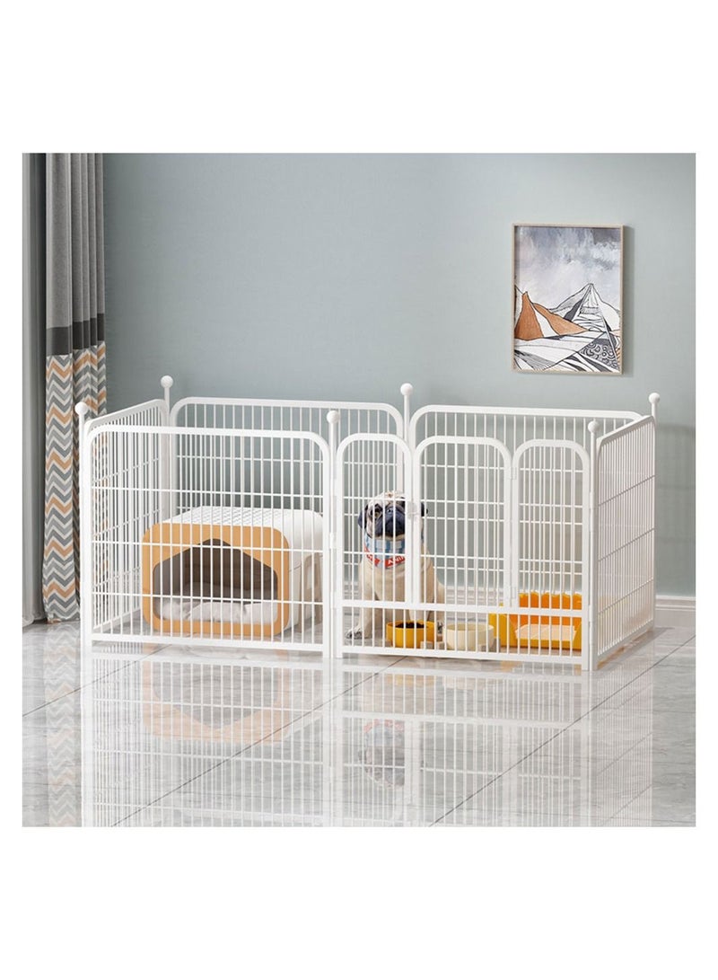 COOLBABY Dog Playpen Foldable 6 Panels Dog Pen 24inch Height Pet Enclosure Dog Fence Outdoor with Lockable Door