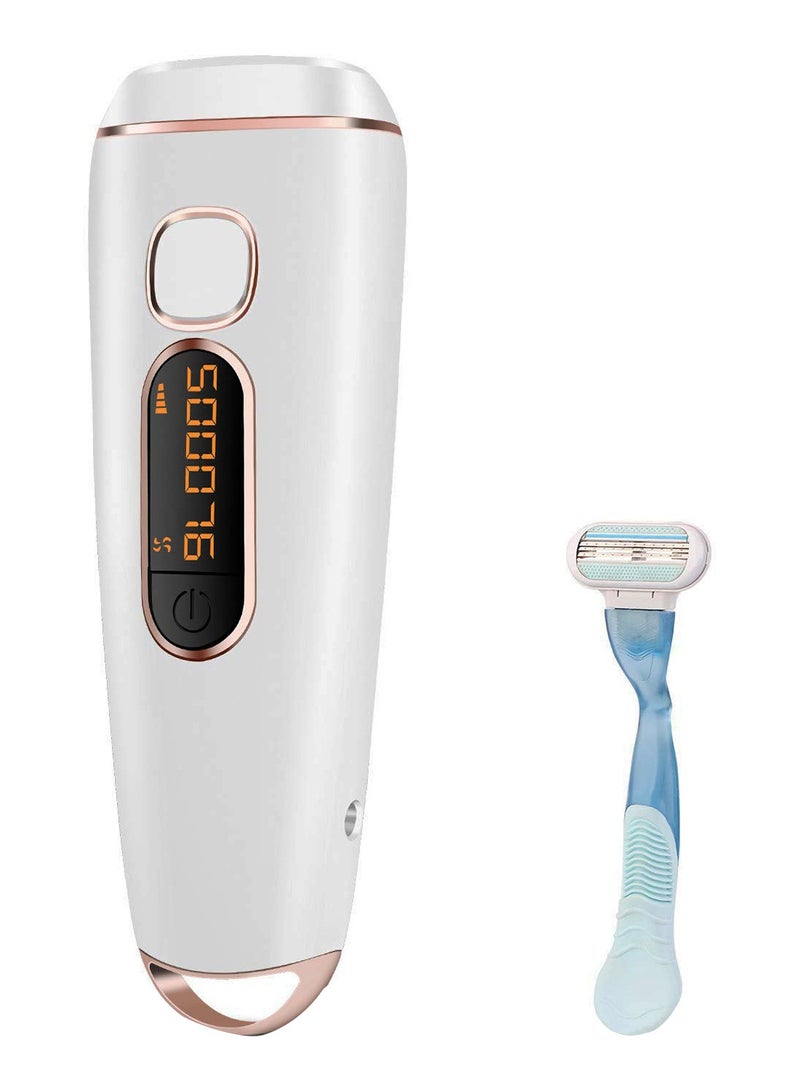 Professional Painless Facial And Body IPL Hair Removal With Razor Multicolour