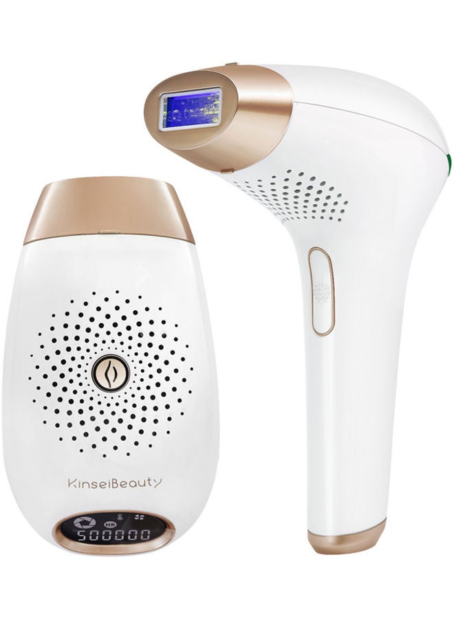 IPL Hair Removal Epilator Laser 500000 Flashes Hair Removal Device Gold/White
