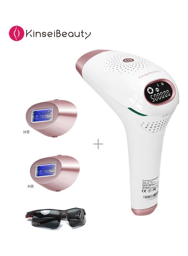 Laser IPL Hair Removal Device With Two HR Lamps Set Pink