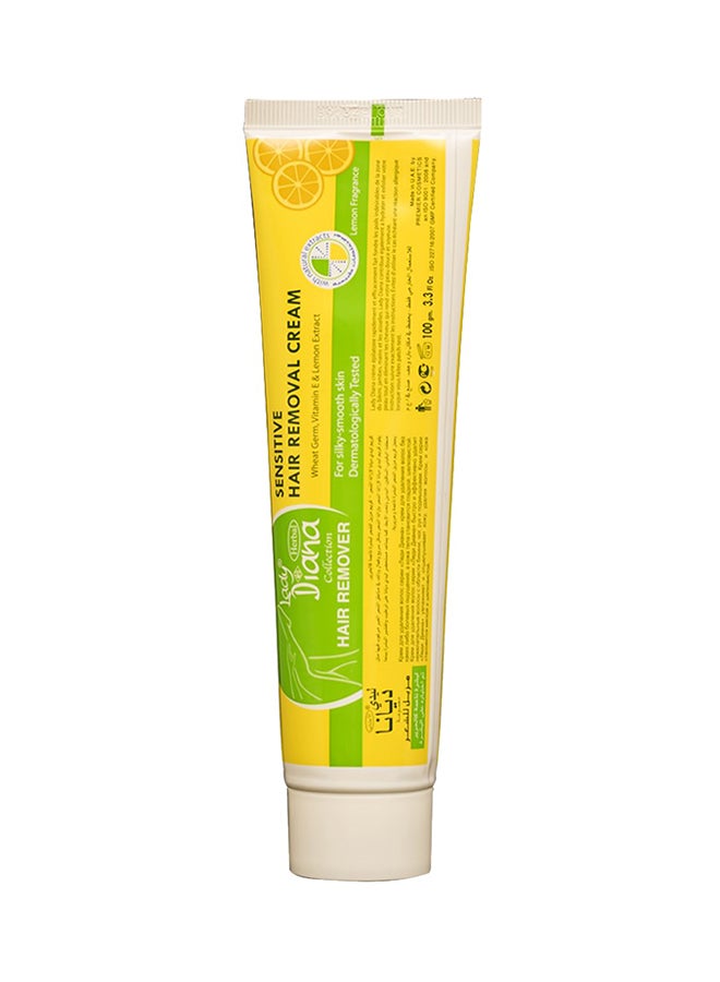 12-Piece Sensitive Hair Removal Cream With Vitamin E And Lemon Extracts 100grams