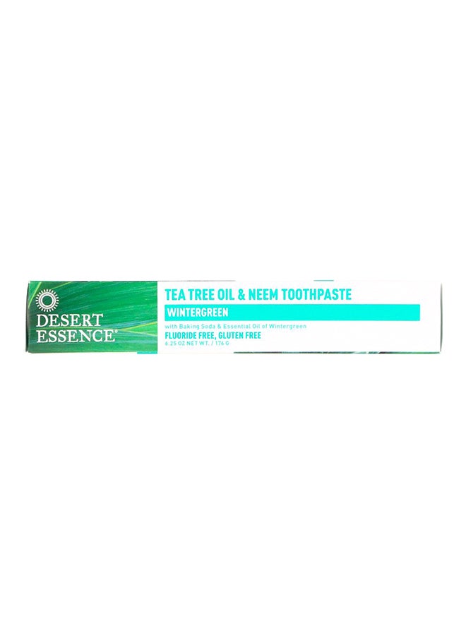 Pack Of 6 Tea Tree Oil And Neem Wintergreen Toothpaste 176grams