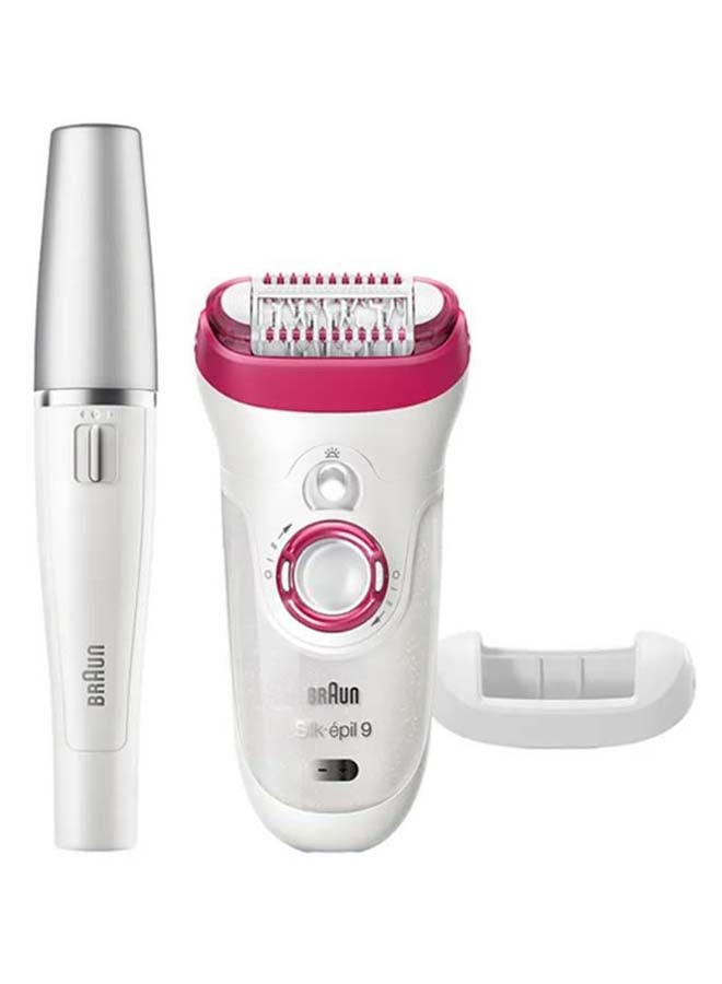 Silk-Epil 9 Wet And Dry Cordless Epilator White/Pink