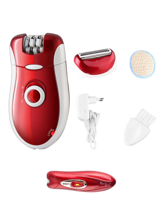 3-In-1 Electric Epilator Red/White