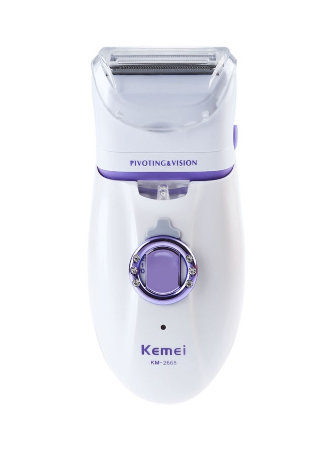 2 In 1 Electric Epilator KM-2668 White/Purple