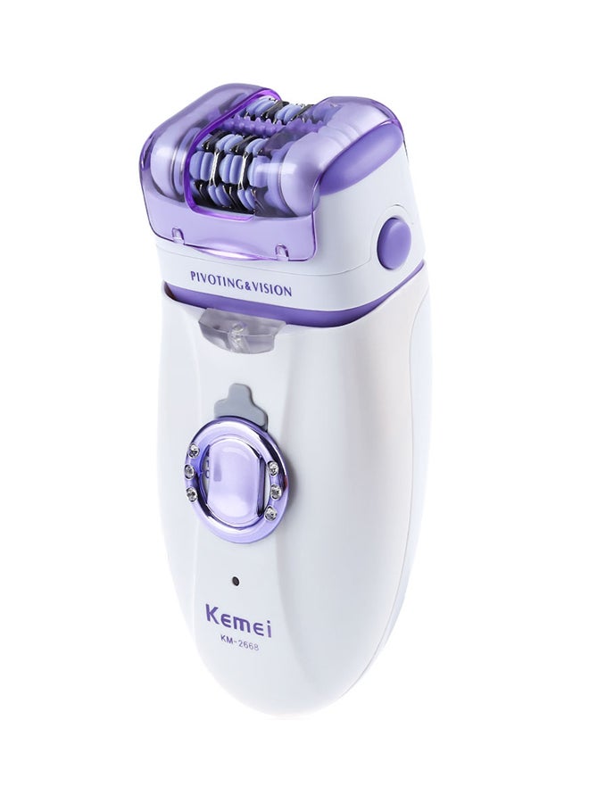 2 In 1 Electric Epilator KM-2668 White/Purple