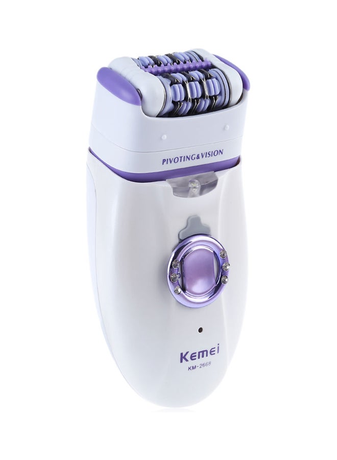 2 In 1 Electric Epilator KM-2668 White/Purple